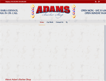 Tablet Screenshot of adamsbarbershop.net
